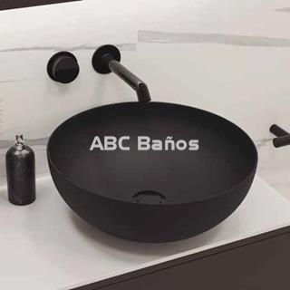 Lavabo sobre Mueble Mod. BOLD en blanco brillo o mate y negro mate - Imagen 1